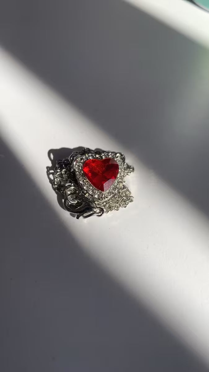 Rosé Core™ Double Heart Arrow Necklace Set